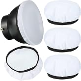 Honoson 4 Pcs Light Diffuser Sock 7 Inch Soft Cover Strobe Flash for Lamps | Lamp Cover Lampshade Reflector Fit for 5.5" to 7" Studio Strobe ReflectorsVideo Shooting Ring Light Flash Wedding Photography
