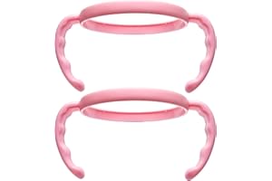 ROMIRUS Bottle Handles Grip Compatible for Comotomo Baby Feeding Bottle (2 Count, Pink)