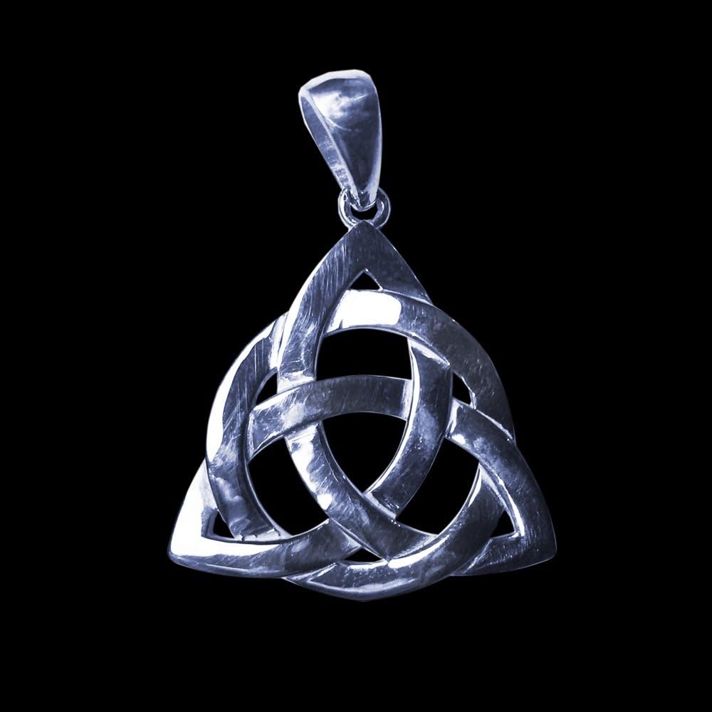 Amulet Celtic Triquetra Trinity Force Power Ancient Silver + Gilding