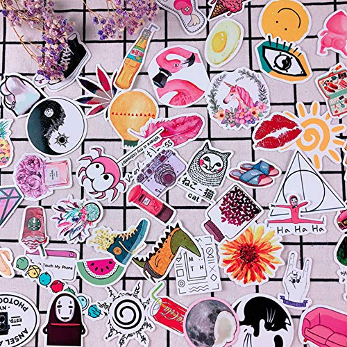 50 Pcs Cute Laptop Stickers Waterbottle Stickers Decorative Stickers Phone Guitar Skateboard Bicycle Bike Stickers - Thumbnail 4