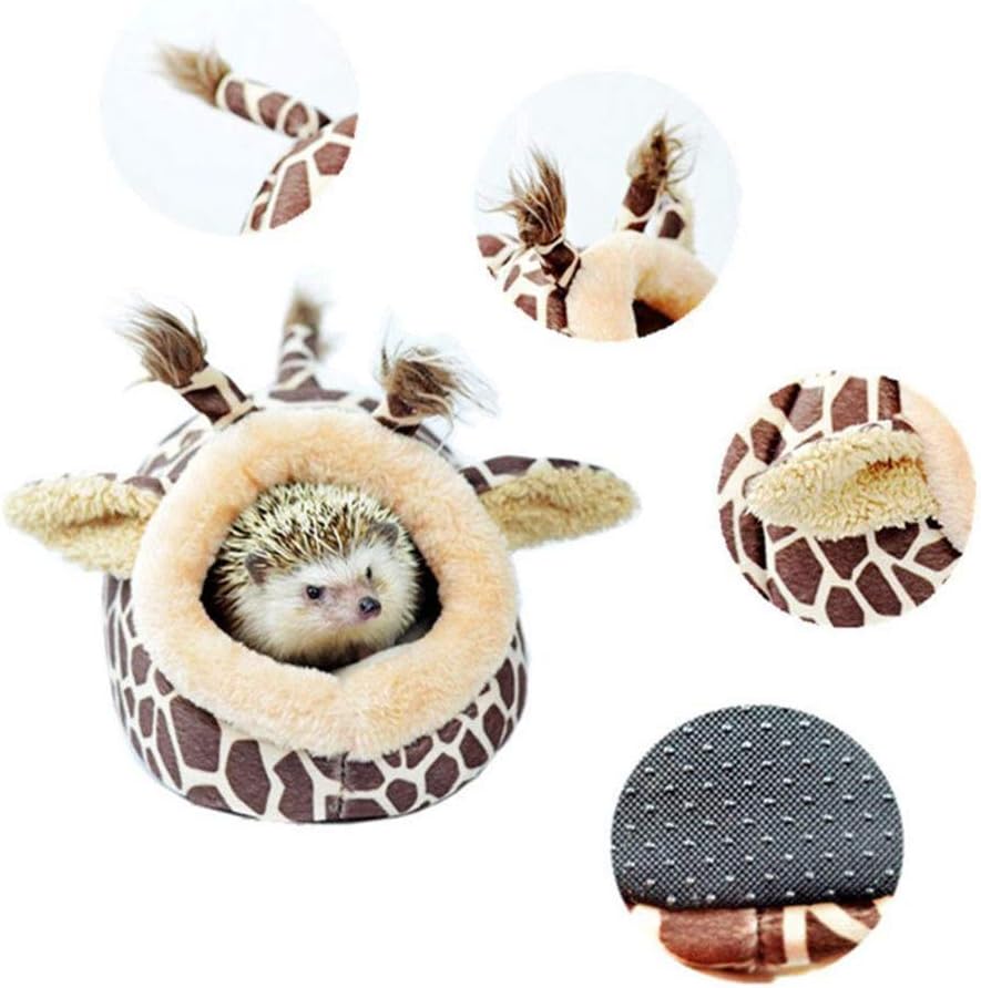 UKCOCO Guinea Pig Bed - Washable Guinea Pig Cage Accessories Small Animal Bed Hideout for,Chinchilla,Hamsters,Hedgehog - Giraffe Style - Image 5