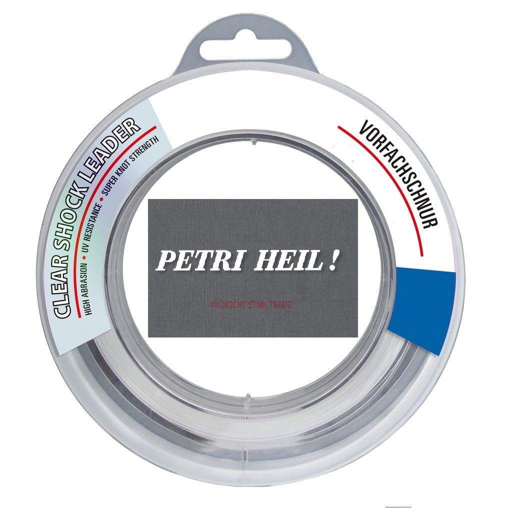 Shockleader 100 m spool 10-45 kg, chalk line leader material, abrasion-resistant + free Petri Heil! sticker (10 kg -0.40 mm)