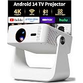 Projector with WiFi and Bluetooth，Home Theater Movie Room Video Projector | 3.5"Dust‑Free Lens /Enclosed Light Source/4K Supported/Keystone Correction/Auto-Focus/1500 Lumens/RGB Light /Speaker