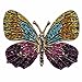 Reizteko Winged Butterfly Crystal Rhinestones Brooch Pin (Yellow Blue Purple)