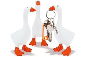 KHZSPP Magnetic Goose Key Holder,Multifunctional Desk Goose Statue,Cute Resin Geese Figurine Geese Duck Statue Sculpture,Key 