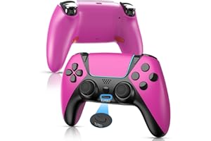 SWTOTK Mando Control for PS5 Controller Wireless with Back Paddles, Turbo, Red