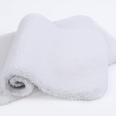 Non Slip Bath Mat 2 Pack Ultra Thick Absorbent 40x60cm White