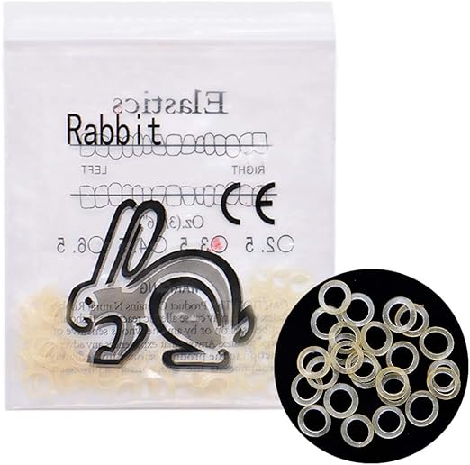 Angzhili 2 Packs(200pcs) Dental Elastic Rubber Bands Orthodontic