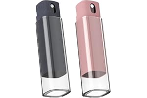 BoYata Screen Cleaner Kit 2PCS, 3-in-1 Touchscreen Mist Cleaner Spray Bottle & Microfiber Cloth, Portable Reusable Fingerprint-Proof Spray Bottle for Phone/Laptop/Tablet/Monitor/Car Screen(Grey+Pink)