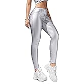 Lover Premium Faux Leather Stretchy Skinny Jeggings Coated Faux Leather Legging Pants Mid Waisted with Pockets