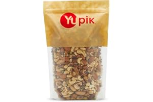 Yupik Raw Mix Nuts, 1 lb, Premium Natural Mixed Nuts with Almonds, Walnuts, Pistachios, Cashews, and Brazil Nuts, Healthy Snack,Brown, Pack of 1