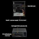 ATOZS A09 ITX Computer Case HTPC Mini Gaming PC Chassis Black USB2.0 view 4