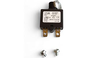 E-T-A Circuit Protection and Control 1658-G41-02-P10-15A, Circuit Breaker; Therm; Push; Cur-Rtg 15A; Flange; 1 Pole; Vol-Rtg 240/28VAC/VDC