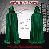 AOOWU Green Cape Hooded Cape Witch Costume 150cm Halloween Cloak view 3