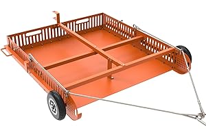 BUYYAH 2 in 1 Horse Paddock Cleaner & Trailer, Tow-Behind Trailer Horse Manure Scoop, 2 in 1 Field Cleaner & Scooper for Paddock, Horse Pasture