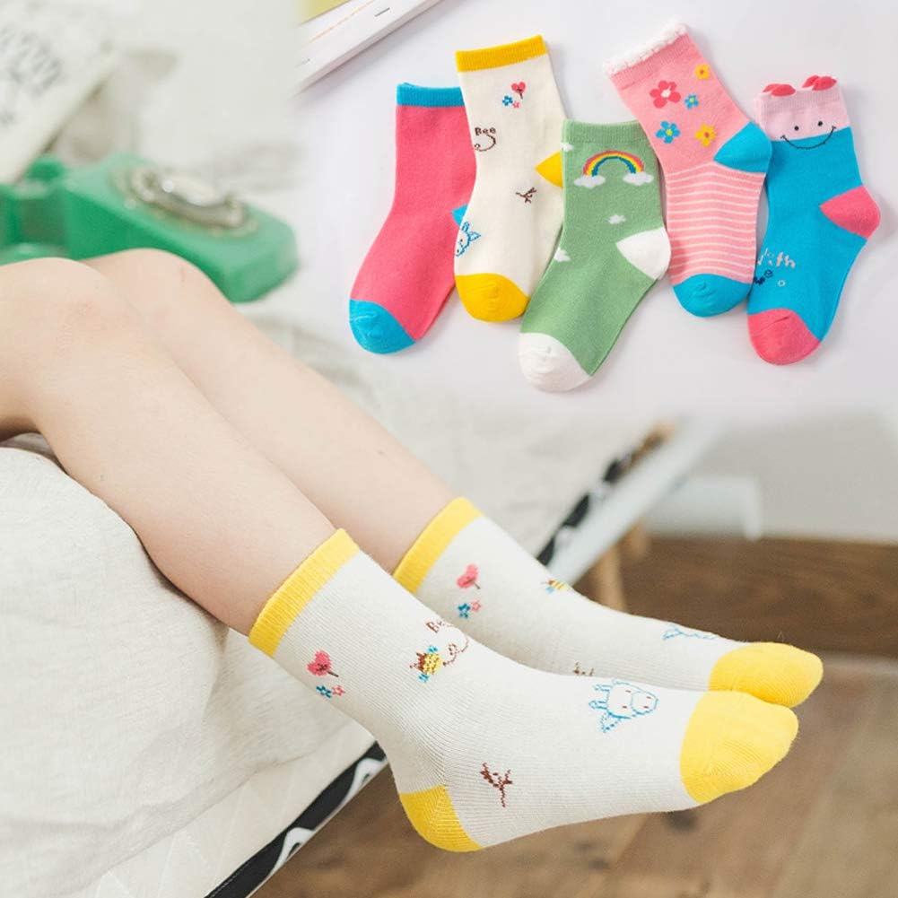 Girls Toddler Kids Little Girls Cute Cotton Crew Socks 10 Pack Clothing