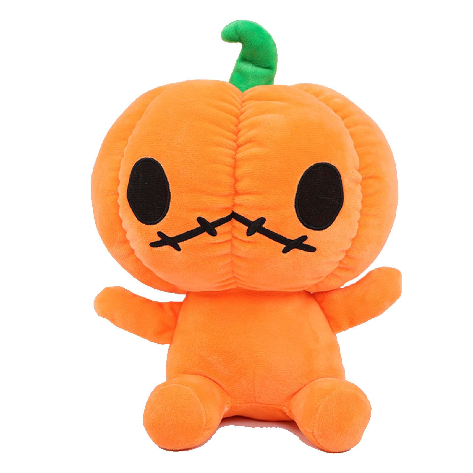 Sricam Halloween Pumpkin Plush Toy, Orange Stuffed Pumpkin Fluffy Plush Toy Cute Festive Pumpkin Cushion Soft Toy for Halloween Decorations Add a Festive Atmosphere