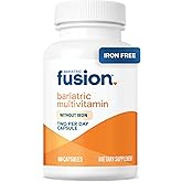 Bariatric Fusion Bariatric Multivitamin Without Iron | Post Bariatric Surgery Patients | Iron Free Bariatric Vitamin for Gastric Bypass and Sleeve Gastrectomy | 60 Capsules | 1 Month Supply