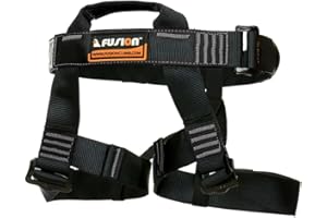 Rock Climbing Harness - Fusion Climb® - (5,000 LBS Rated) Professional Half Body Harness for Mountaineering, Tree Climbing, Ziplining, Rock Climbing, Rappelling- Heavy Duty Half Body Harness