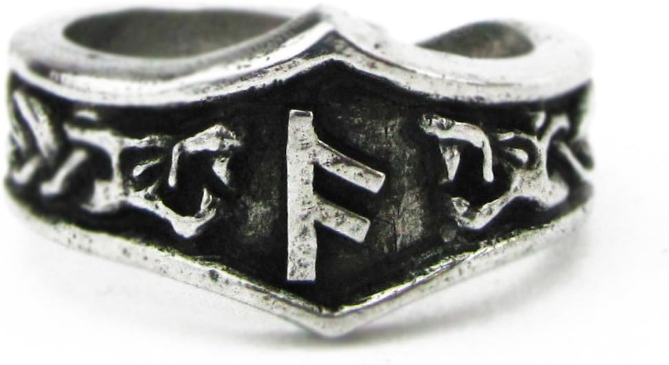 AsgardUnisex Viking Pewter Adjustable Runic Ring