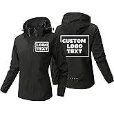 Custom Name Women’s Waterproof Rain Jacket Lightweight Outdoor Windbreaker Rain Coat Shell for Hiking Travel