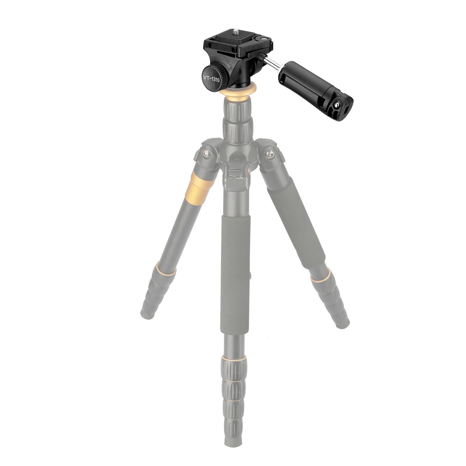 Kamisafe KINGJOY VT-1310 Portable Lightweight Camera Video Tripod Pan Tilt Head with 1/4\