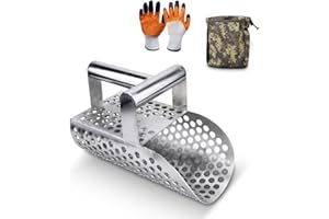 YTYLSJ Stainless Steel Metal Detecting Sand Scoop- Beach Metal Detecting Sand Scoop for Underwater Treasure Hunting, Suitable for Beach Gold Prospecting and Rapid Metal Detection Screening. (style4)