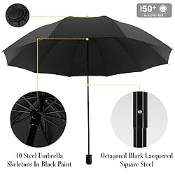 XLINGZA UPF 50+ Beach Umbrella with Adjustable