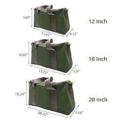 18 Inch Canvas Tool Bag, Wide Mouth Tool Bag, Large