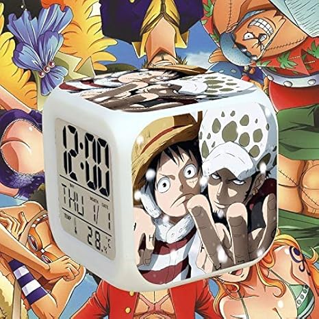 Amazon Cz Sqg Led目覚まし時計ワンピースqiaobaルフィルオカラフルな色変更気分アラーム時計創造的性格カスタマイズされた目覚まし時計 Color 01 置き時計 掛け時計 オンライン通販