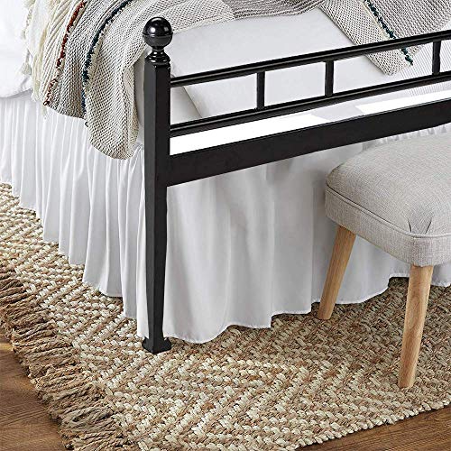 Ruffled Bed Skirt with Split CornersThree Sided Coverage with Platform