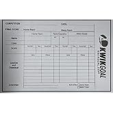 Score Card for Kwik Goal Soccer Coach Referee Gear Score Sheets