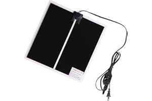 FIVEAGE Reptile Heating Pad 14W,11 x 11 Inch,Under Tank Heating Pad with Temperature Controller,Waterproof Heat Mat, Power Adjustment Tank Terrarium Heat Mat for Reptiles, Amphibians (1 Pack)