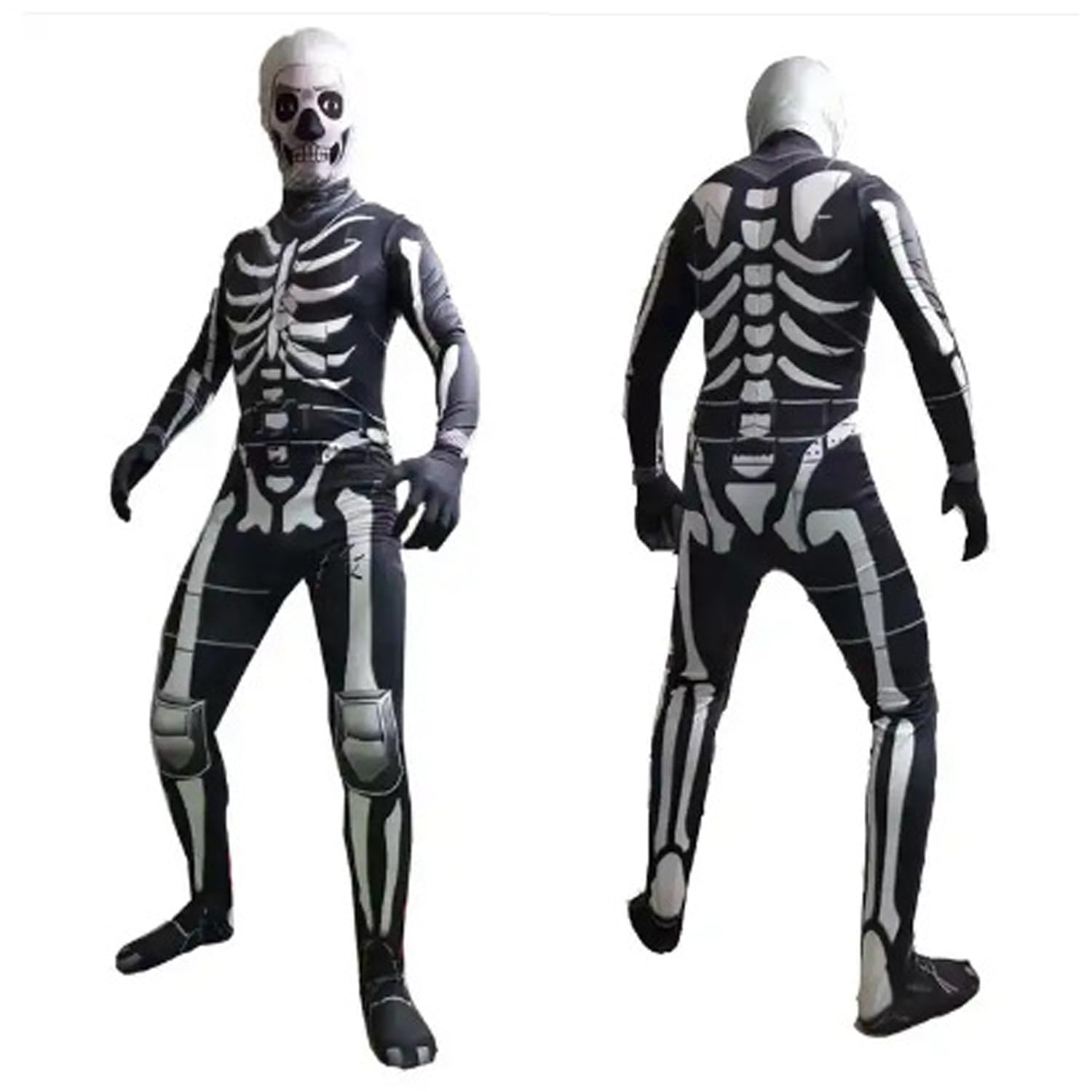 TOPOQ Halloween Zombie Mummy Costume for Kids Adults Scary Zombie Outfit Skeleton Onesie Jumpsuit Removable Skull Head Mask Hat Halloween Costume Fancy Dress Cosplay Party Accessories Breathable — image 1