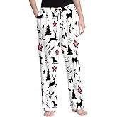 Christmas Men's Pajama Pants with Pockets Elastic Waistband Breathable Lightweight Sleep Pants for Men Soft Lounge Pants M