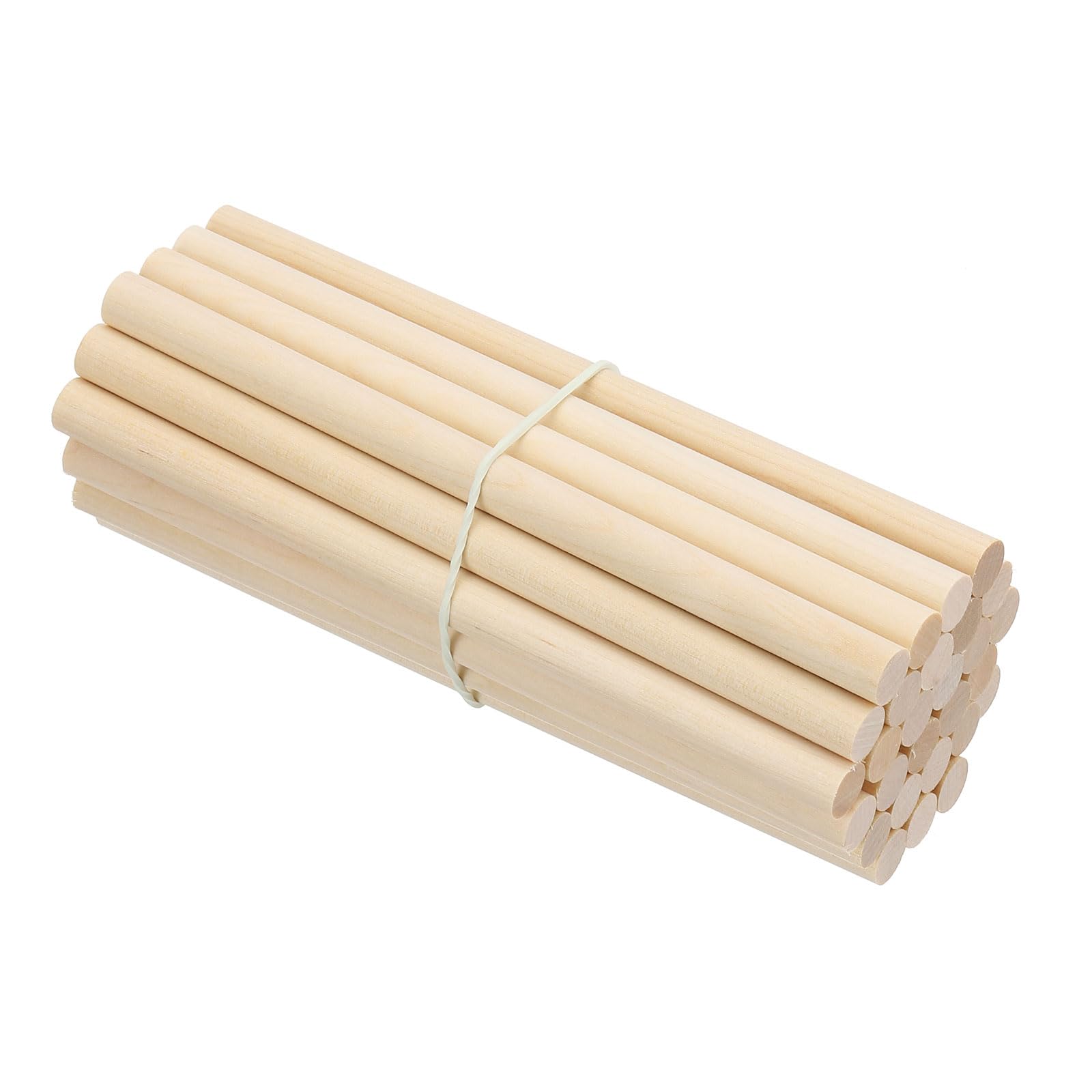 PATIKIL 3/8 x 6 Inch Dowel Rods Wood Sticks, 100 Pcs Unfinished Wooden Dowel Rods Round Dowels Hardwood Sticks for DIY Crafts Home Decor