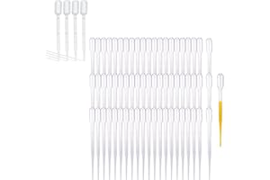 250 PCS Disposable Plastic Transfer Pipettes, 1 ml Calibrated Dropper Transparent Graduated Measuring Pipettors for Transferr