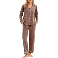 LUBOT Women's Pajama Set – Button-Down Shirt & Pants | Viscose Blend | XL Black Lounge Wear - View #8