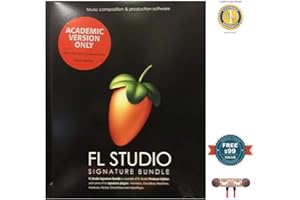 G-CAIH Fl Studio 20 Signature Edition Academic Student/Teacher Boxed includes Free Wireless Earbuds - Stereo Bluetooth In-ear and 1 Year Everything Music Extended Warranty
