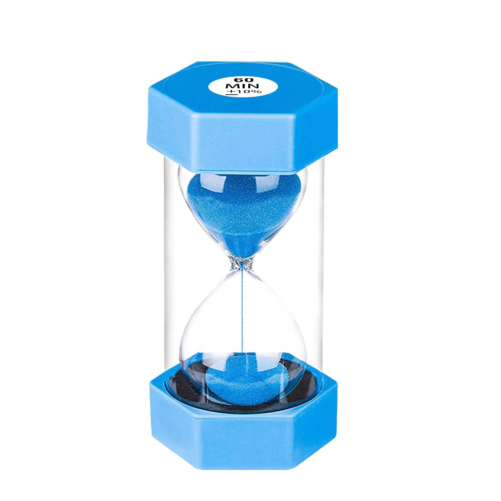 SuLiao Sand Timer 60 Minute Hourglass,Plastic Sand Clock 60 Minutes, Small Blue Sand Watch 60 Min, Hour Glass Colored Sandglass Timer for Kids, Games, Classroom, Kitchen, Decorative