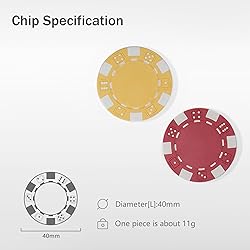 LUOBAO 800pc Poker Chips Set Blackjack Chips Casino