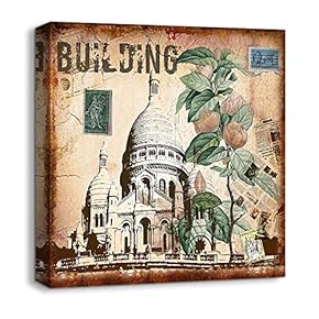 Canvas Wall Art for Living Room,Bedroom Home Decoration Vintage Artwork Ready to Hang - 12x12 inches