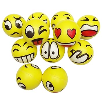 OuYou Bola Pelota Antiestrés Amarilla Expresión Facial Divertido ...