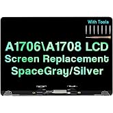 XIMIELEC Screen Replacement for MacBook Pro 13.3" A1706 A1708 Late 2016 Mid 2017 Retina LCD Display Assembly Kit EMC 3071 EMC 3163 EMC 2978 EMC 3164 (Space Gray)