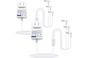 HUZUM 2 Pcs 4.5v Power Adapter with 3 Output Jacks Compatible with Lemax Lighted Accessory 94566 94563 94564 94565 74295 74269 84428 Christmas Halloween Village Lights Micro Lighting Building Decor