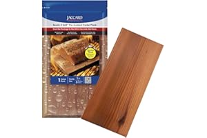 Jaccard 201403 Ready 2 Grill Pre-Soaked Cedar Plank, Large, (1-plank), Grilling Accessories – Wood Plank Serving Board