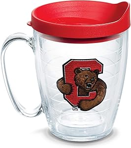 Tervis Cornell Big Red Logo Tumbler with Emblem and Red Lid 16oz Mug, Clear