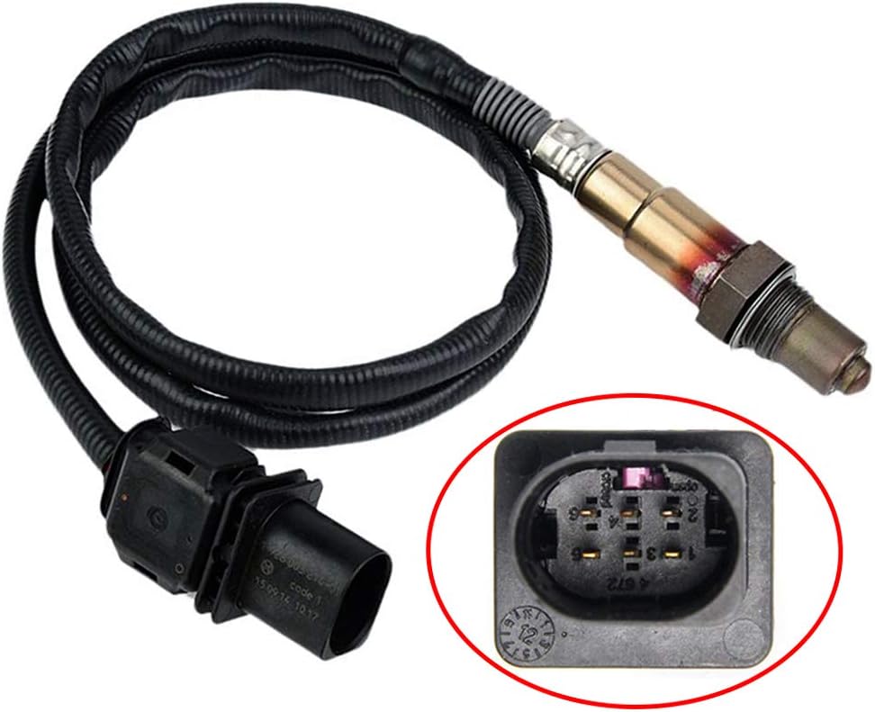 New O2 Oxygen Sensor Replace 17025 0258017025 5-Wire LSU4.9 Wideband Lambda Original Oxygen Sensor equipment for Ford Toyota Honda Chevrolet, AEM 30-4110 30-0300 30-0310 X Series AFR Inline Controller