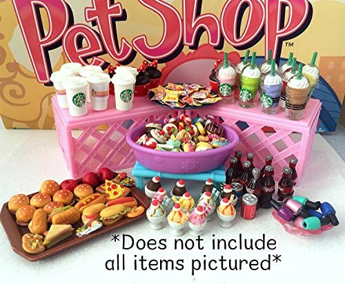 LPS Littlest Pet Shop - 6 PC Lot - Random Accessories Ice Cream Starbucks Food +++