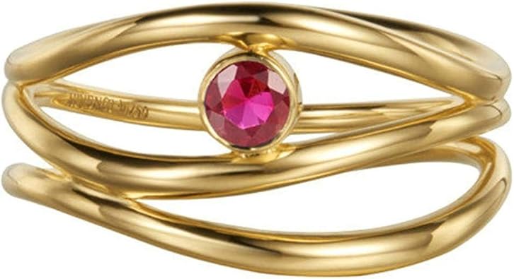 Beydodo Trauringe Echt Gold 750 Mit Rund Rubin 0 21ct Hochzeit Ring Gold Verlobungsring Amazon De Schmuck